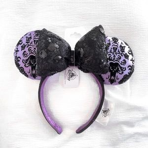 Haunted Mansion Wallpaper Minnie Ear Headband